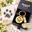 Engraved Paw Print Keyring & Name Tab