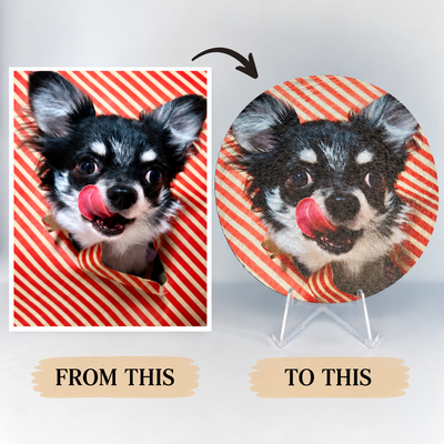 Custom Printed Round Pet Slate