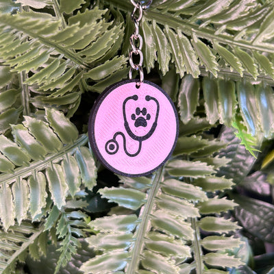 QuackTag - Pink Vet NFC Keyring